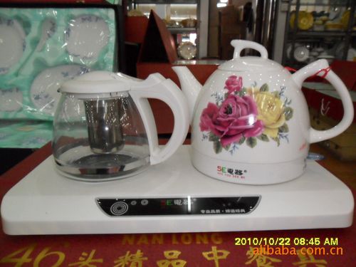 1.0l电热陶瓷壶,画面清新,厂家直销
